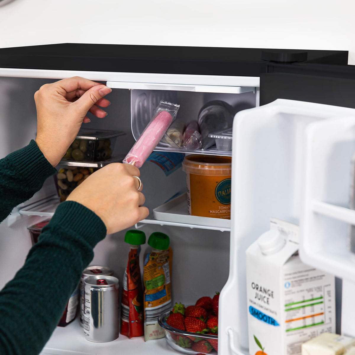 Abode 43L Table Top Mini Fridge With Ice Box ATTF0E1W