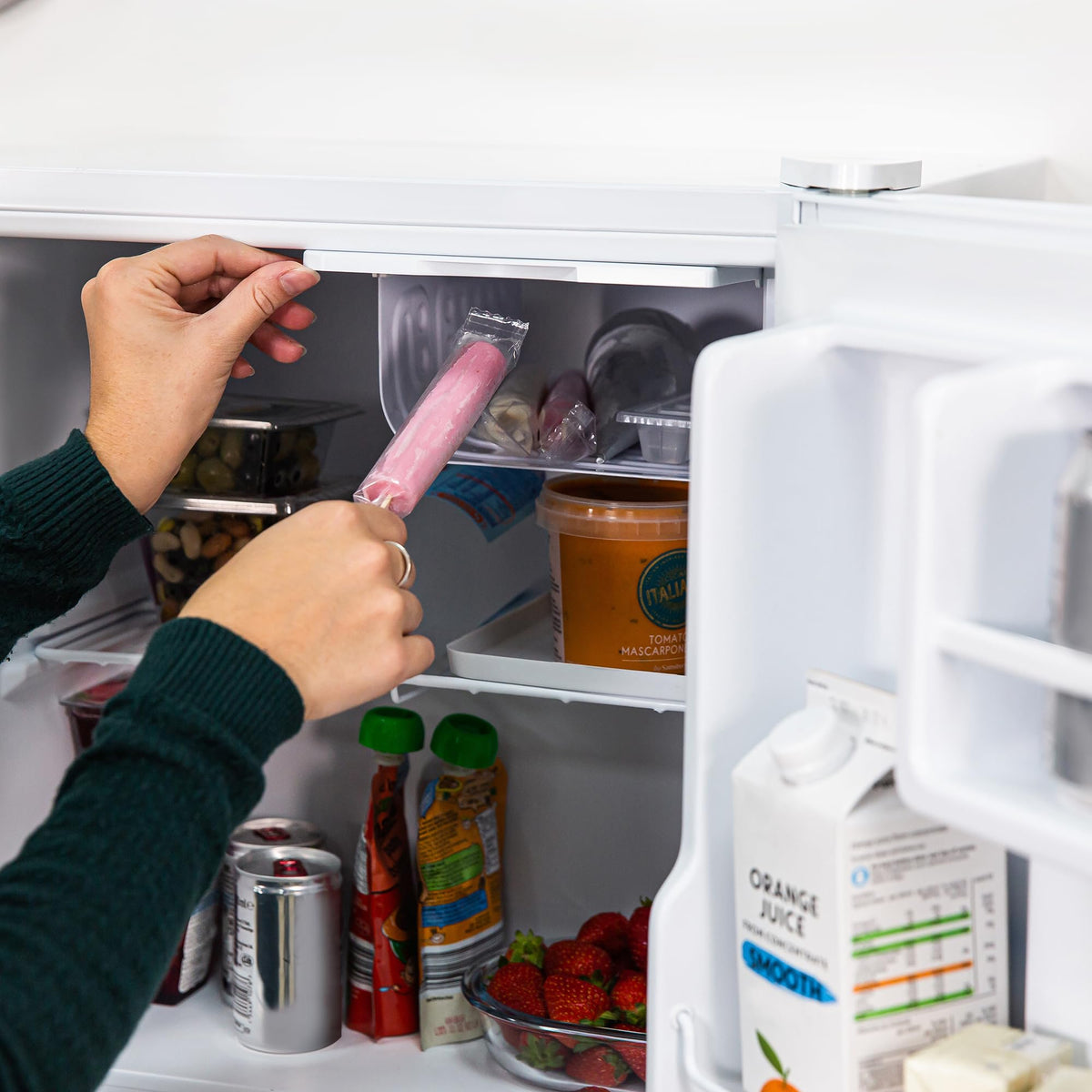 Abode 43L Table Top Mini Fridge With Ice Box ATTF0E1W