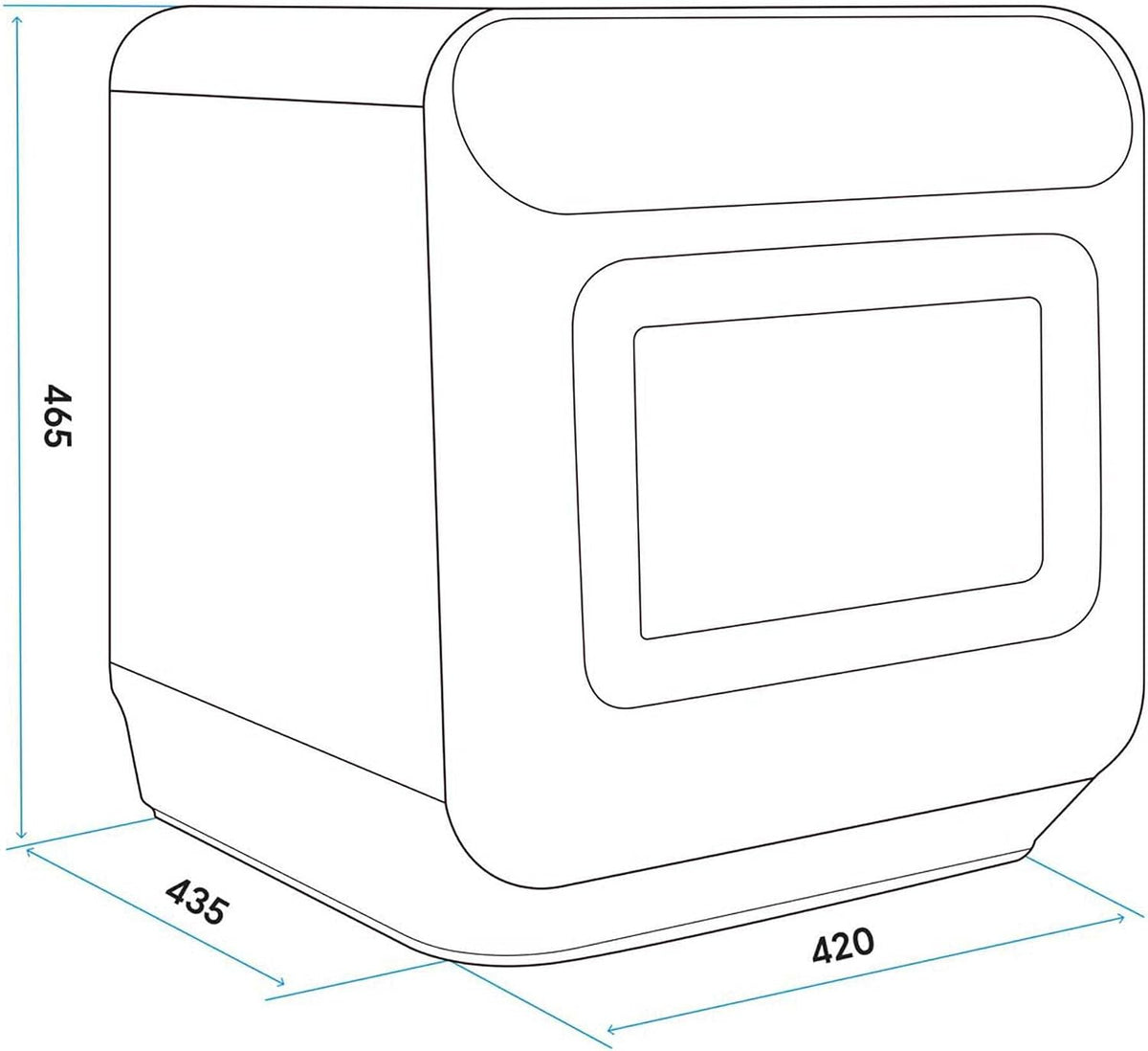 Baridi Mini Tabletop 6L Dishwasher 3 Place Settings DH72