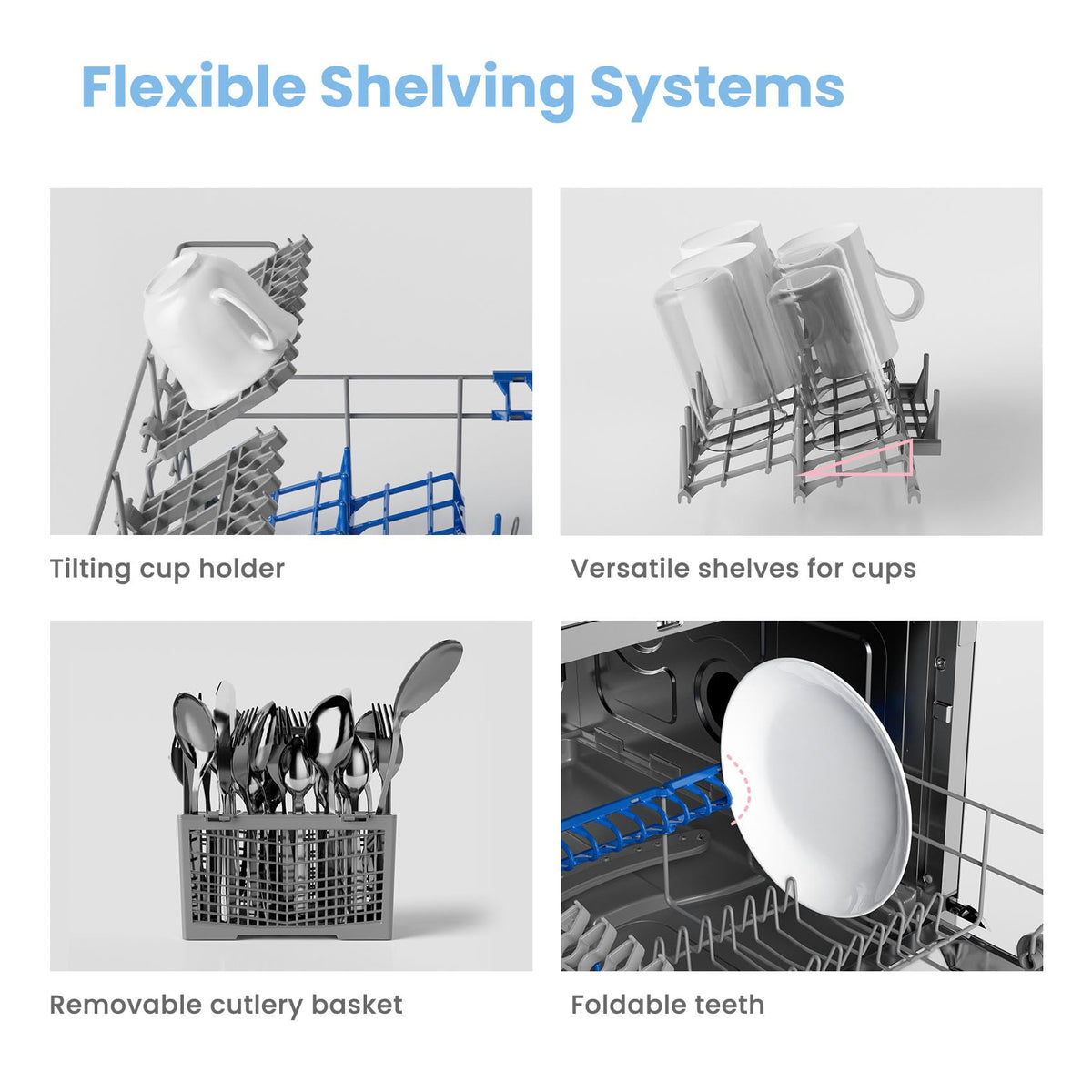 COMFEE' Countertop Dishwasher, 6 Place Settings