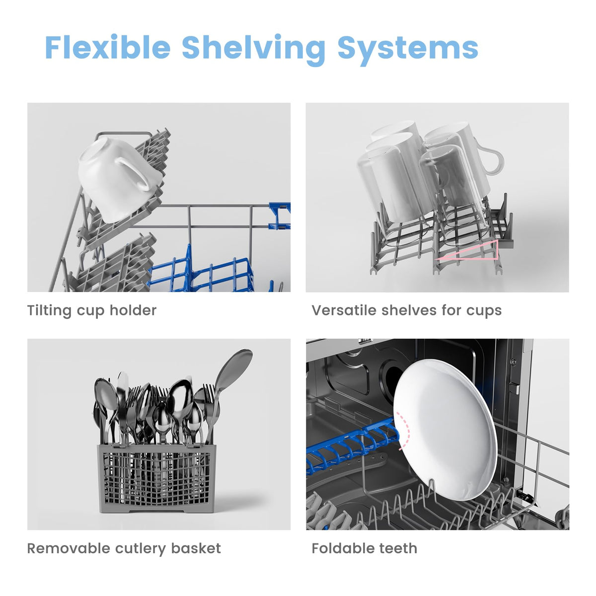 COMFEE' Countertop Dishwasher, 6 Place Settings
