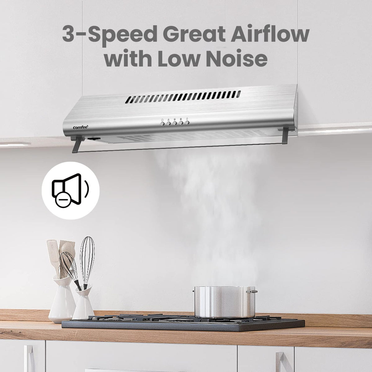 COMFEE Visor Cooker Hood SLIF17SS-60 60cm Stainless Steel