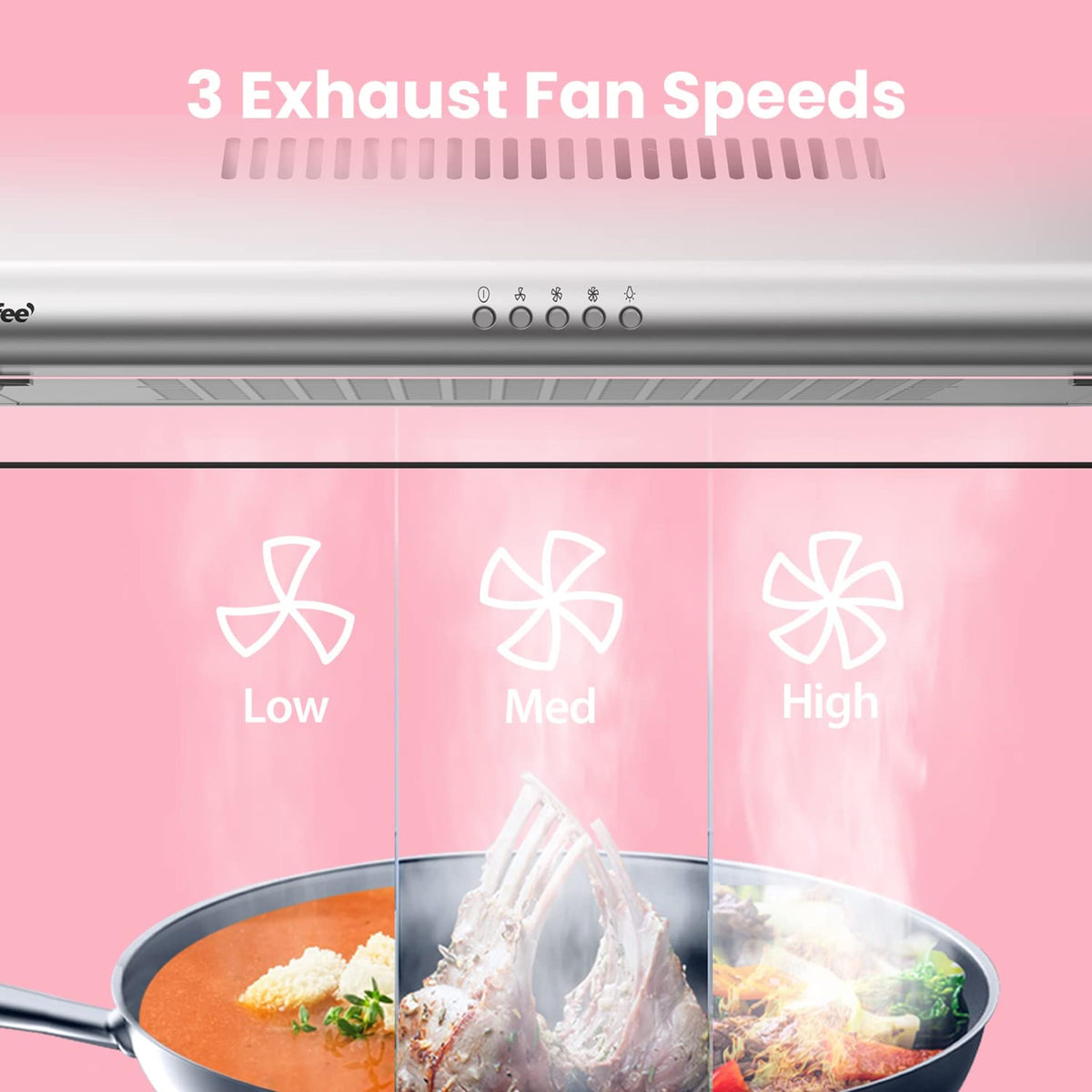 COMFEE Visor Cooker Hood SLIF17SS-60 60cm Stainless Steel