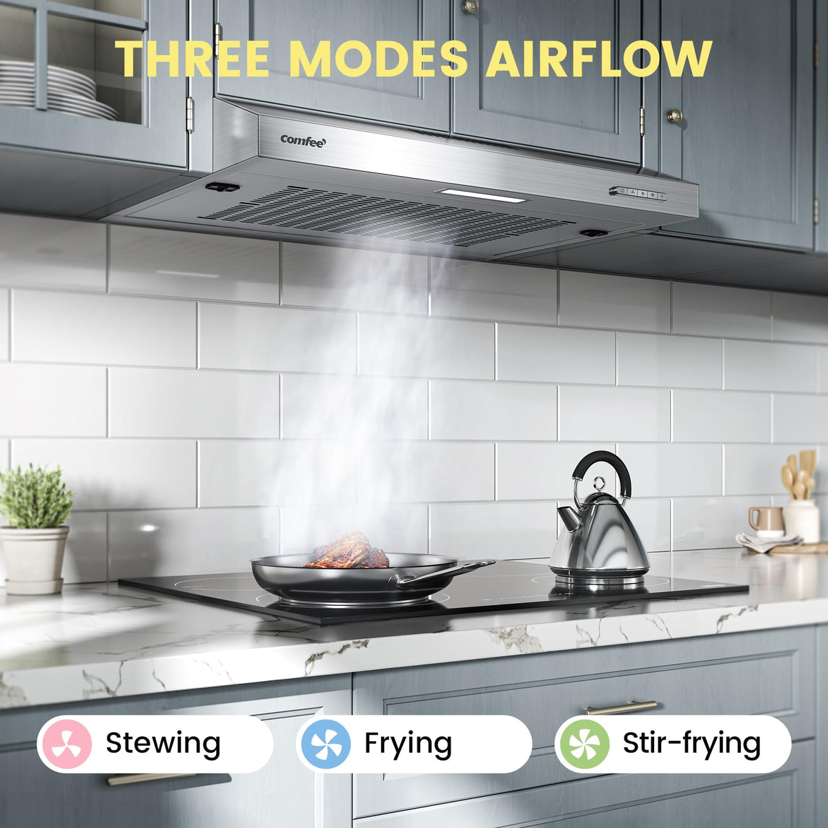 COMFEE Visor Cooker Hood SLIF17SS-60 60cm Stainless Steel