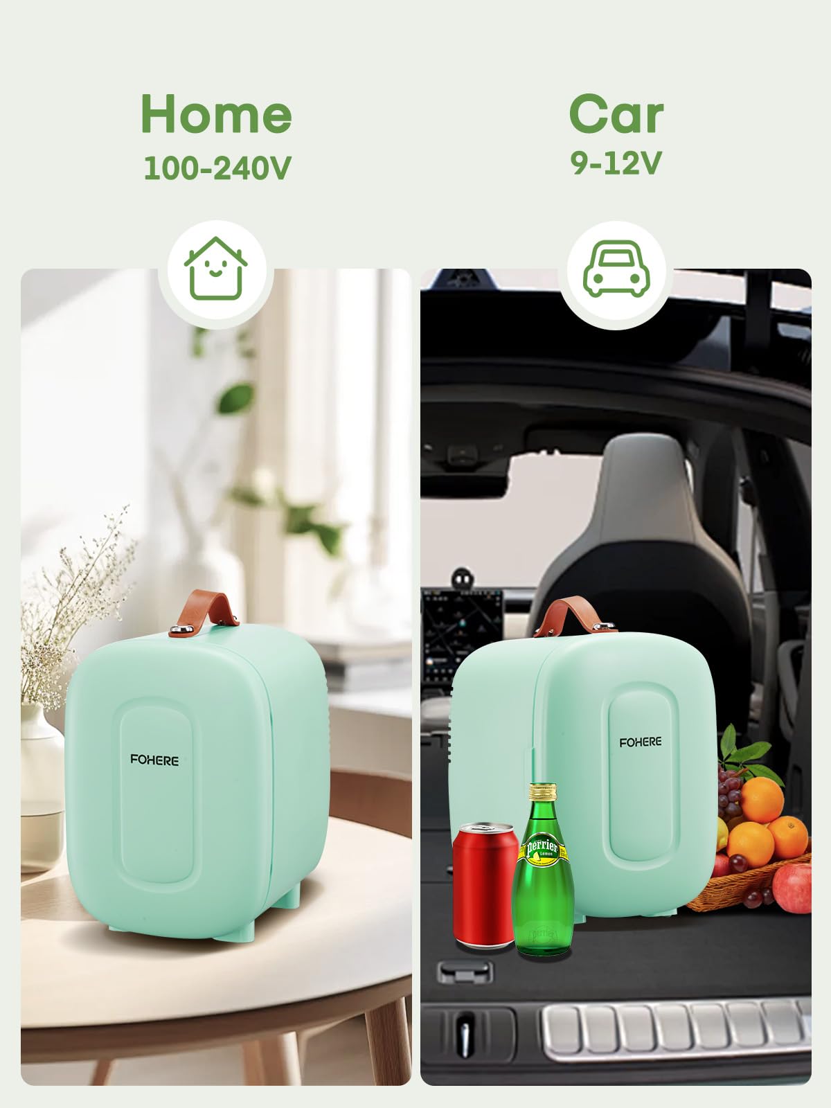 FOHERE 5L Mini Fridge, 6 Can Cooler and Warmer