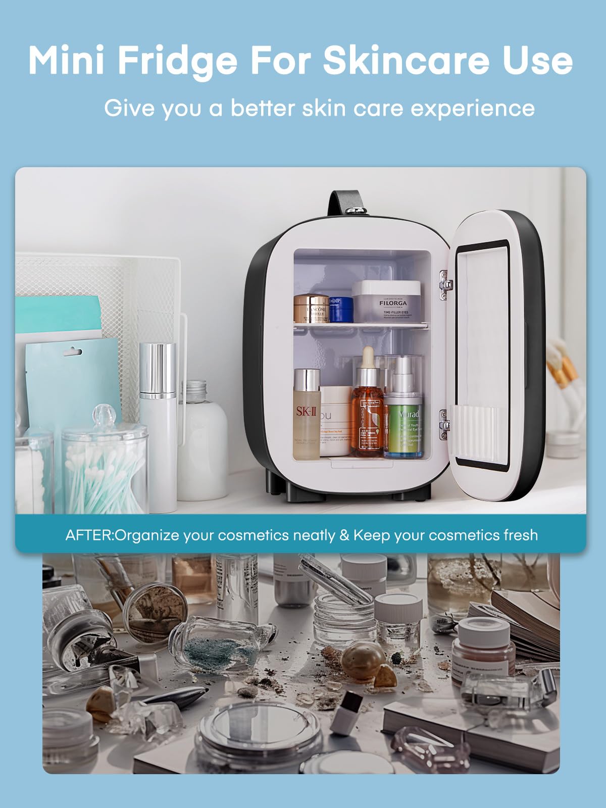 FOHERE 5L Mini Fridge, 6 Can Cooler and Warmer