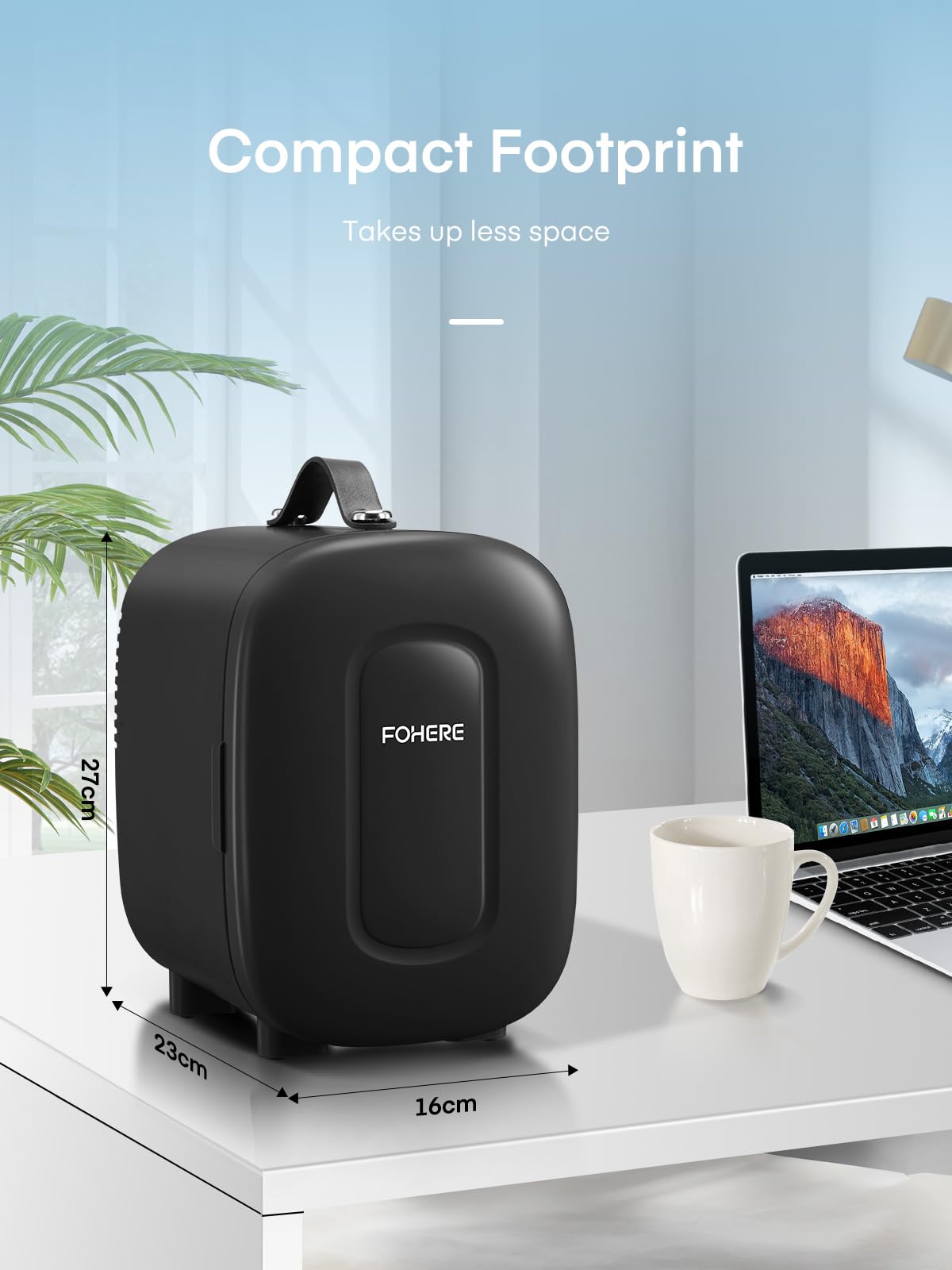 FOHERE 5L Mini Fridge, 6 Can Cooler and Warmer