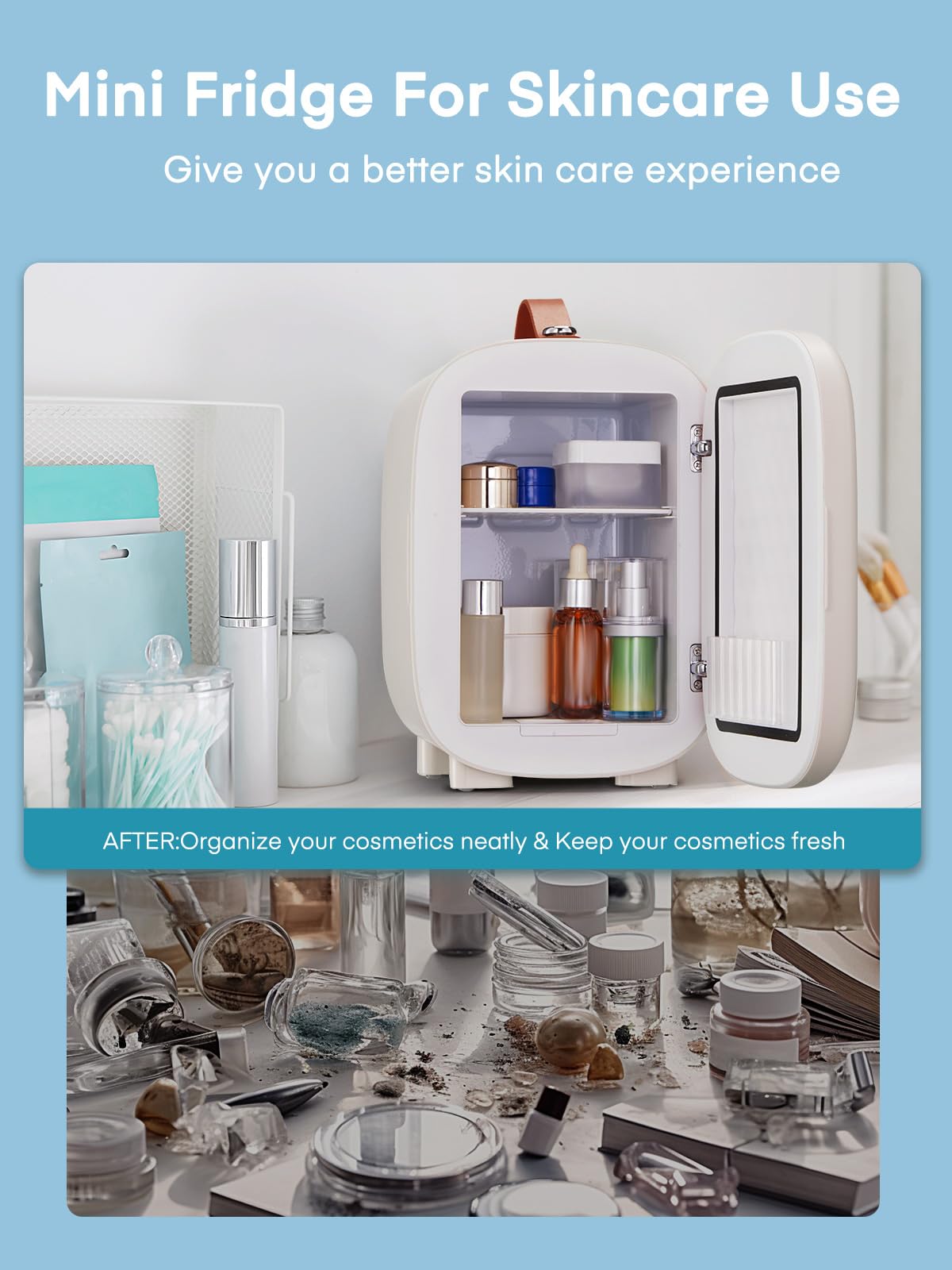 FOHERE 5L Mini Fridge, 6 Can Cooler and Warmer
