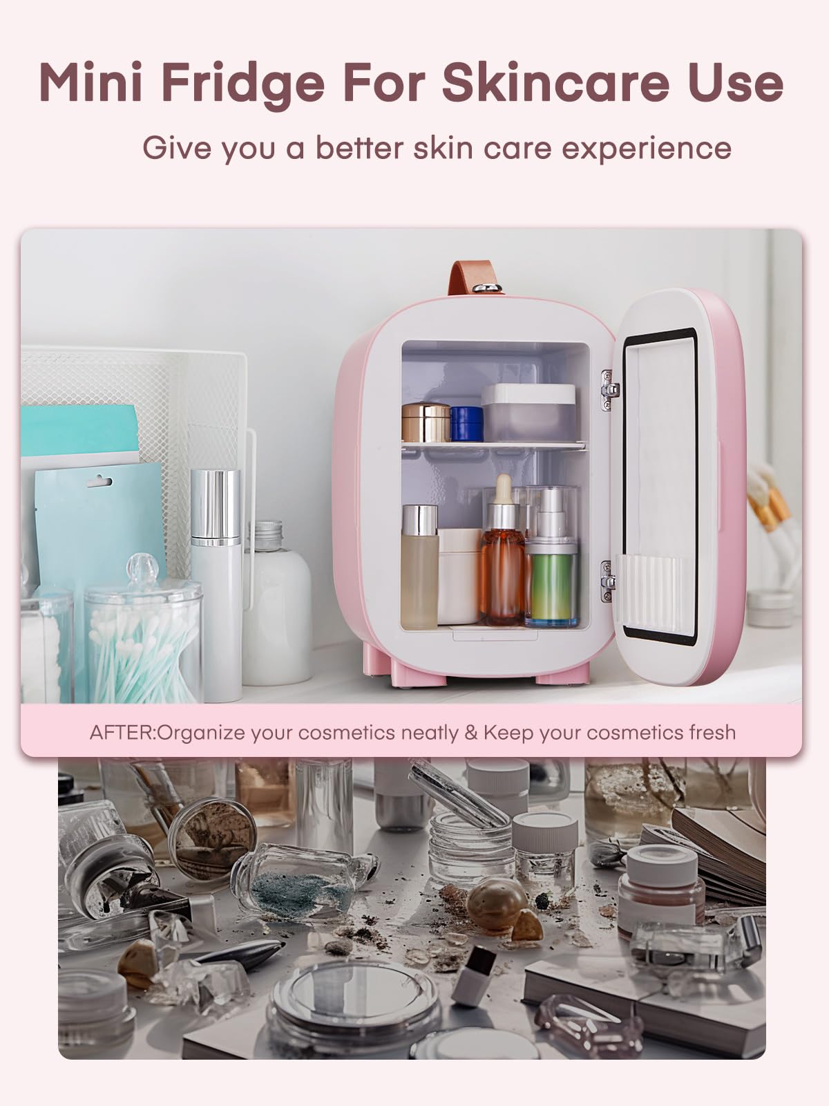 FOHERE 5L Mini Fridge, 6 Can Cooler and Warmer