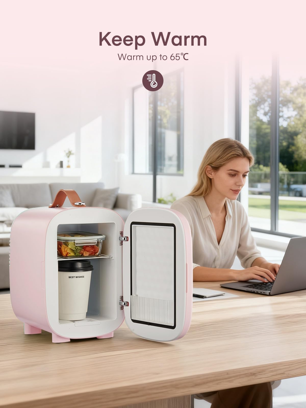 FOHERE 5L Mini Fridge, 6 Can Cooler and Warmer