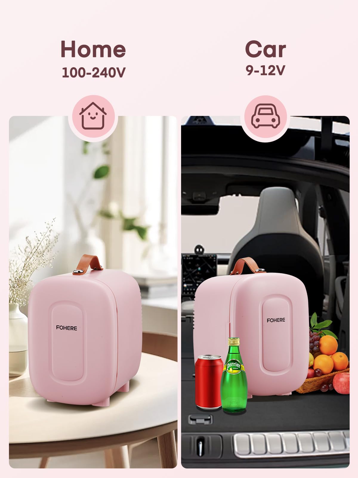 FOHERE 5L Mini Fridge, 6 Can Cooler and Warmer
