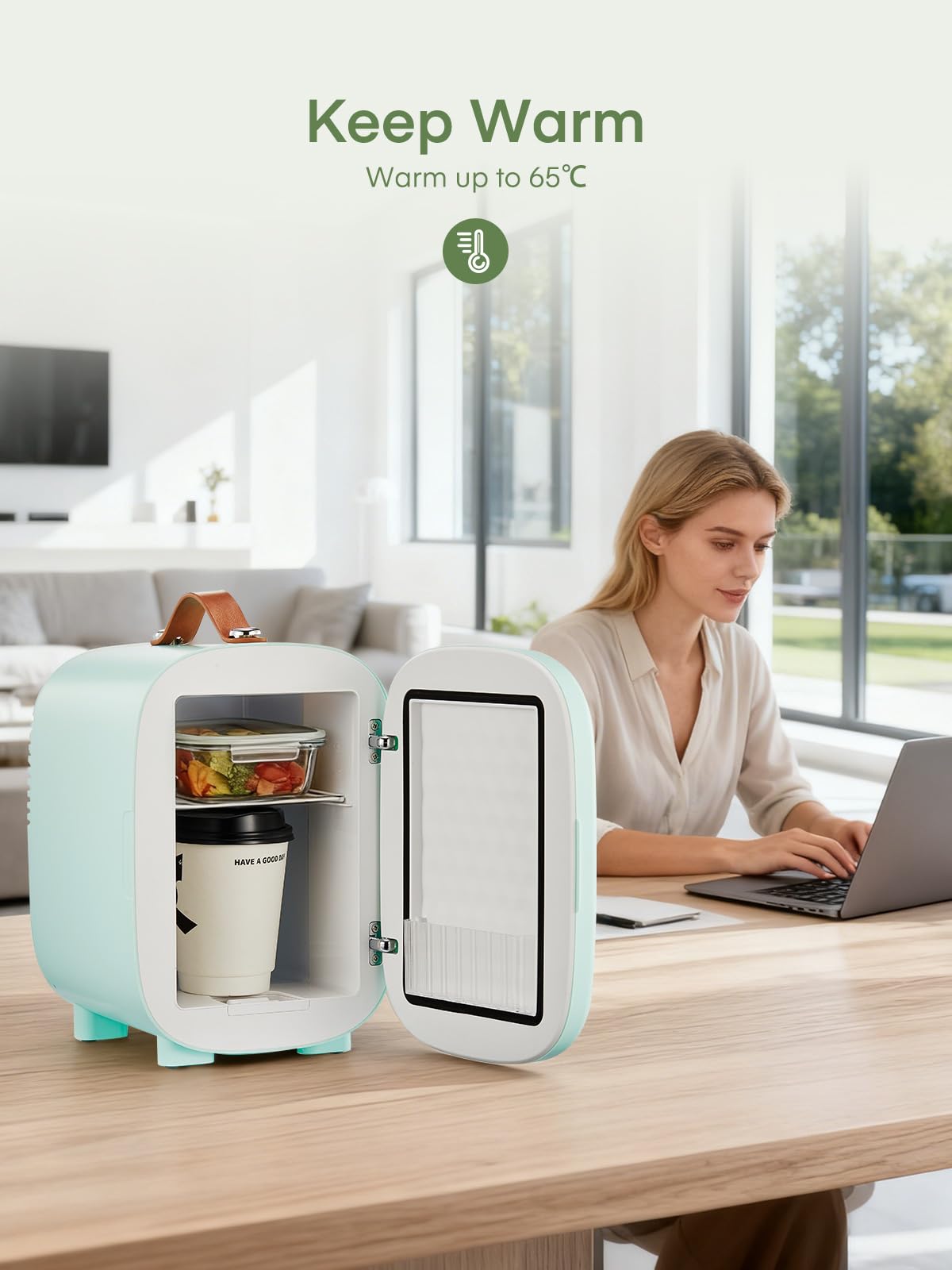 FOHERE 5L Mini Fridge, 6 Can Cooler and Warmer