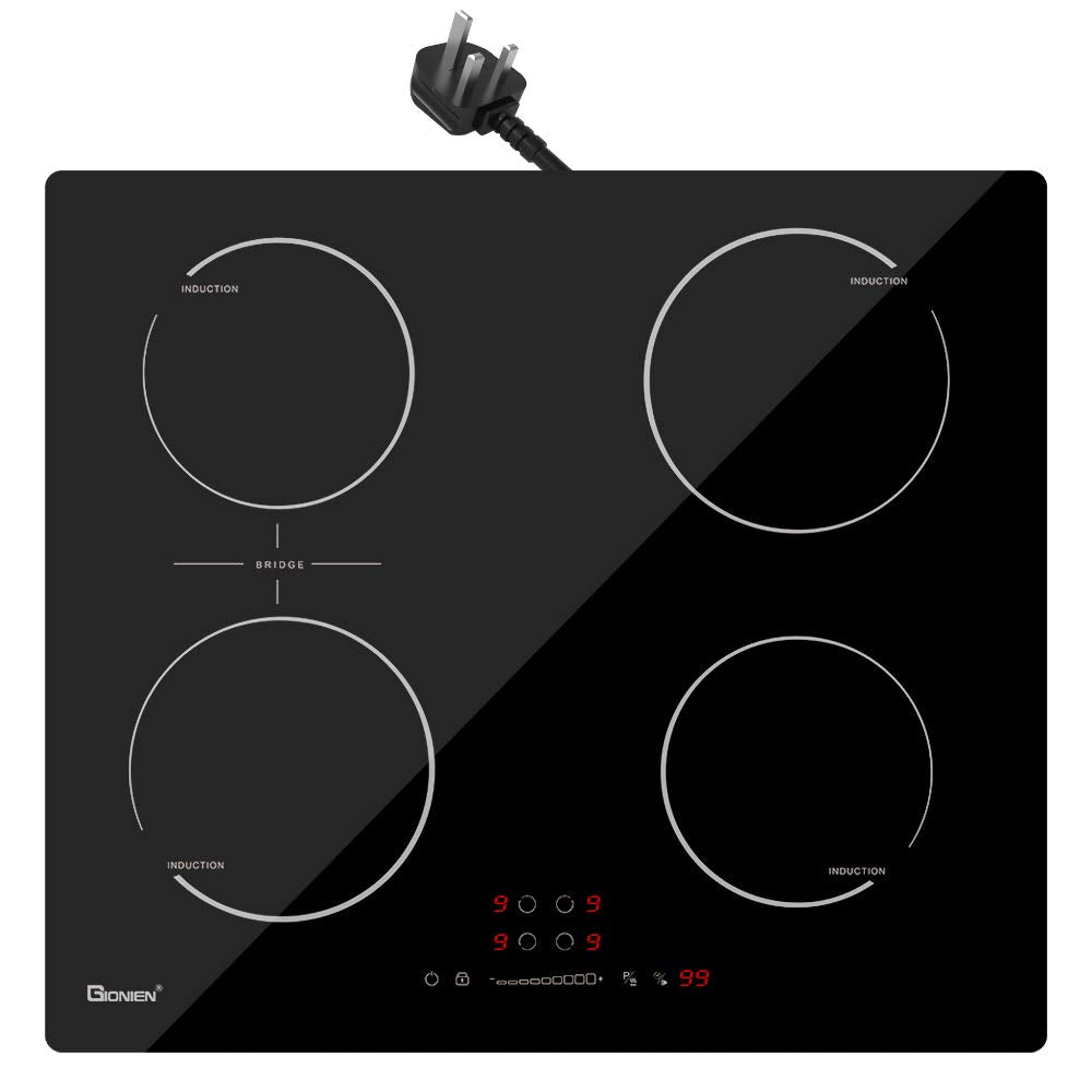 GIONIEN 60cm 2800W Plug In Induction Hob, 4 Zones, GIT470SP