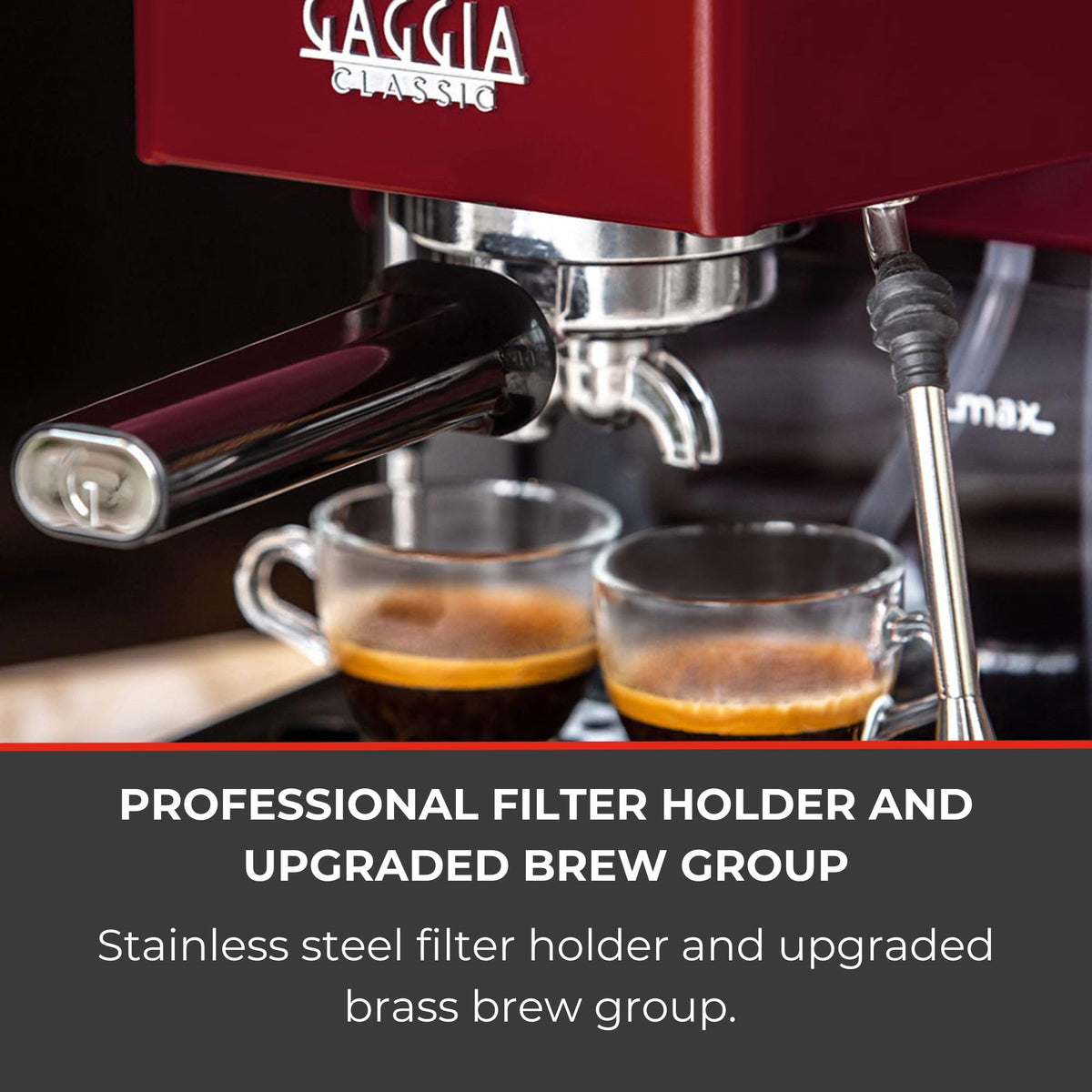 Gaggia Classic E24 Evo Espresso Machine Brass Boiler