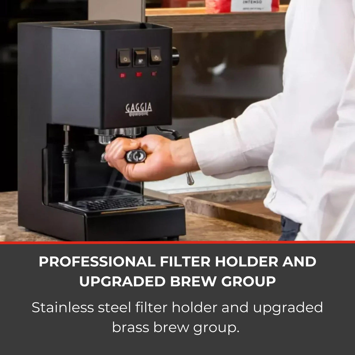 Gaggia Classic E24 Evo Espresso Machine Brass Boiler