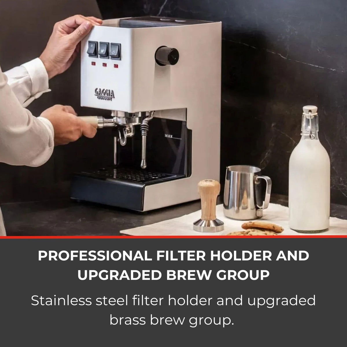 Gaggia Classic E24 Evo Espresso Machine Brass Boiler