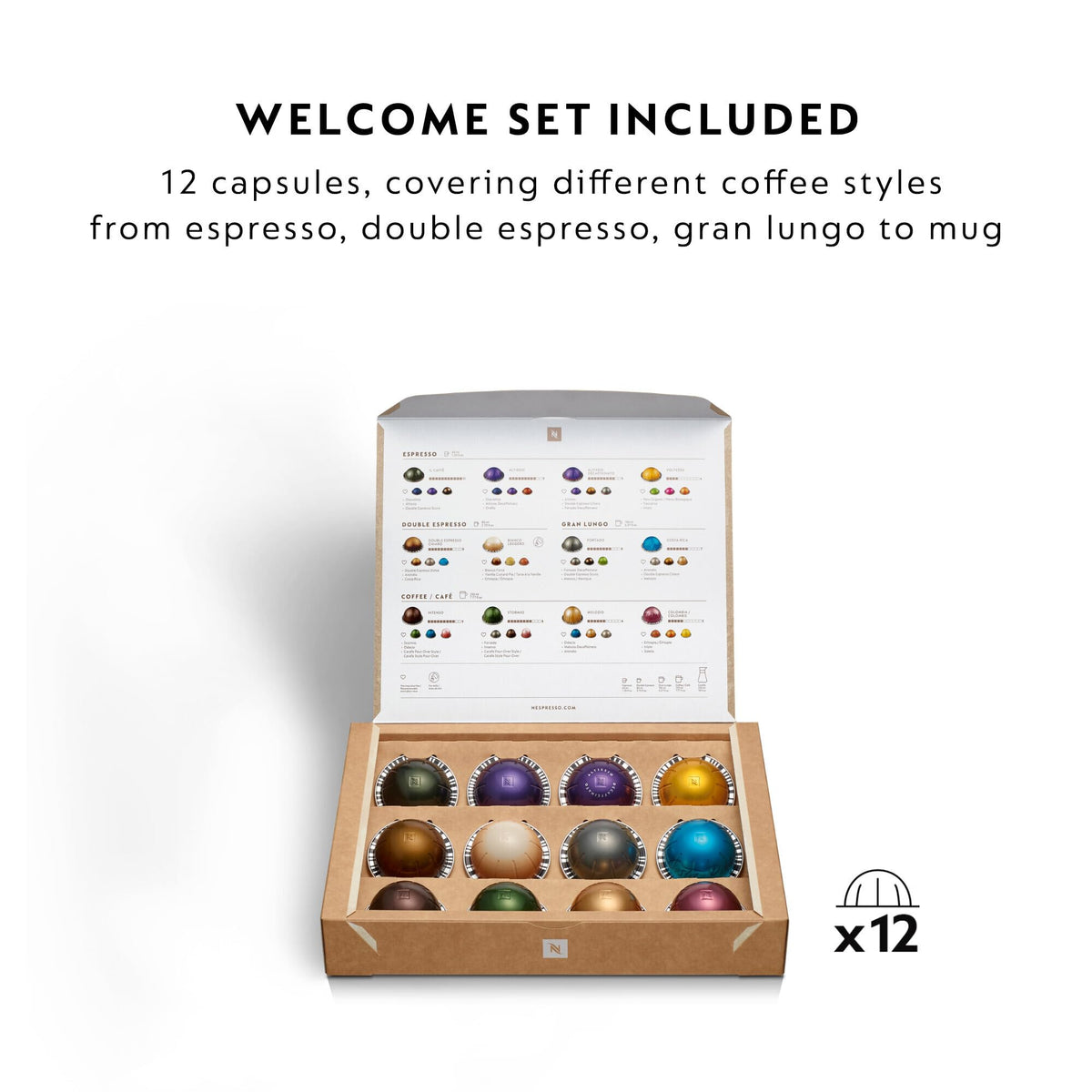 Nespresso Vertuo Pop Coffee Machine Six Cup Sizes