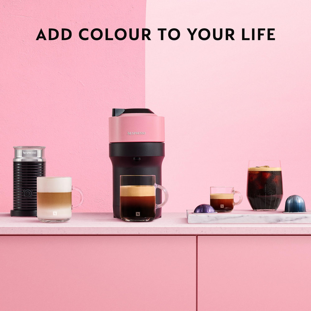 Nespresso Vertuo Pop Coffee Machine Six Cup Sizes
