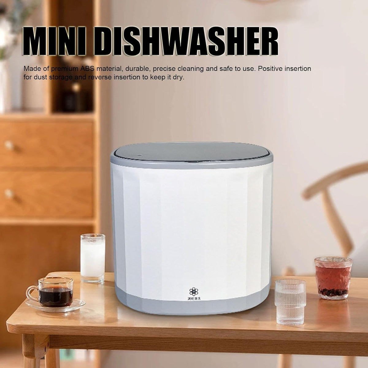 Portable Countertop Cup Dishwasher 4L USB Rechargeable