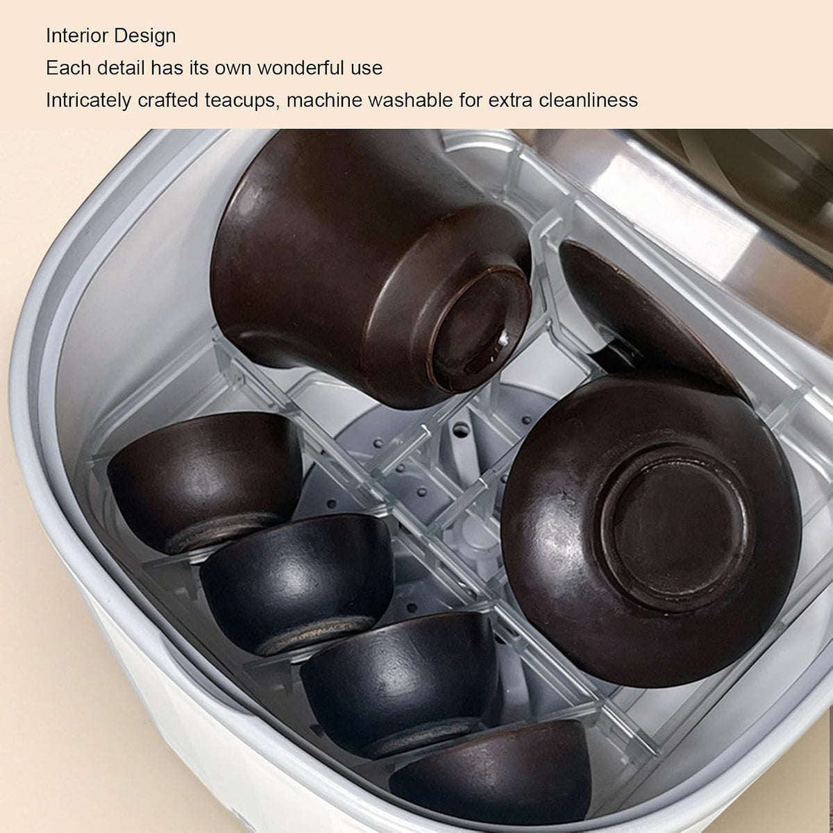Portable Countertop Cup Dishwasher 4L USB Rechargeable