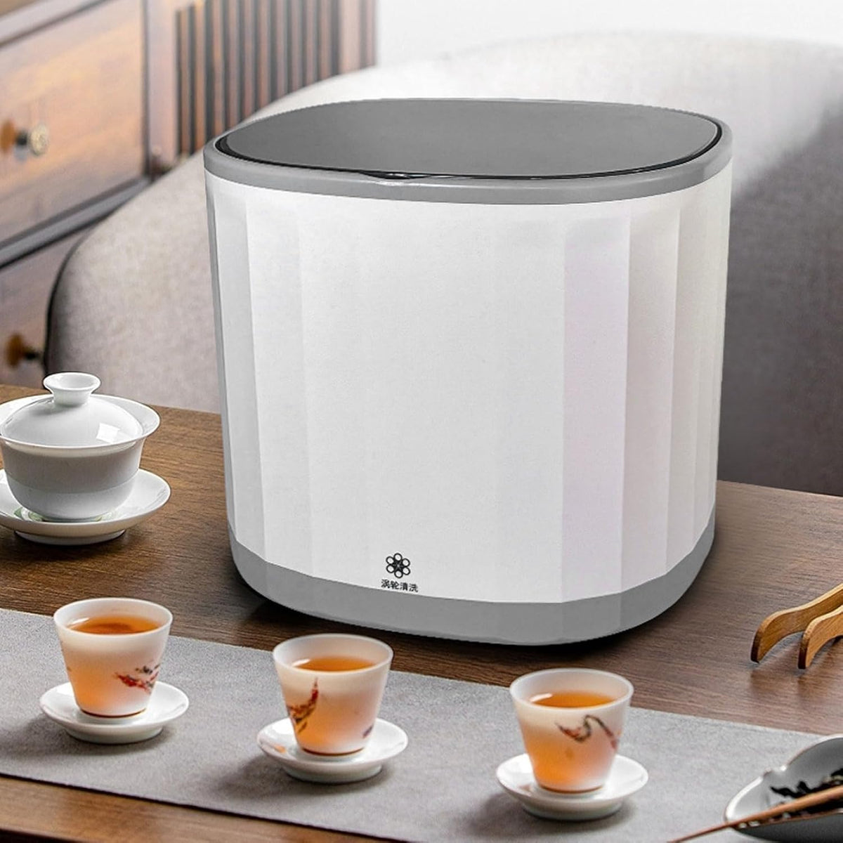 Portable Countertop Cup Dishwasher 4L USB Rechargeable