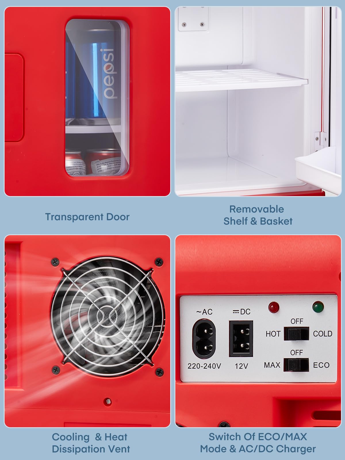 Portable Thermoelectric Mini Fridge Cooler Warmer