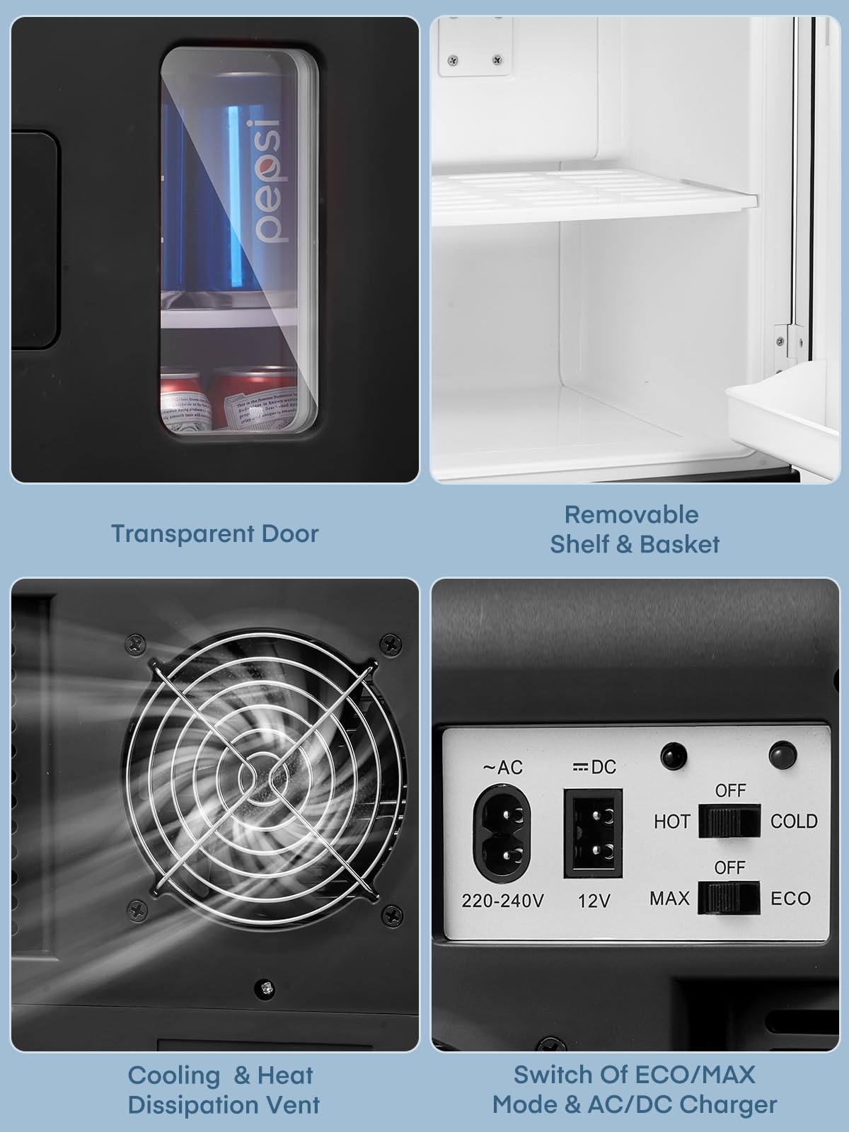 Portable Thermoelectric Mini Fridge Cooler Warmer