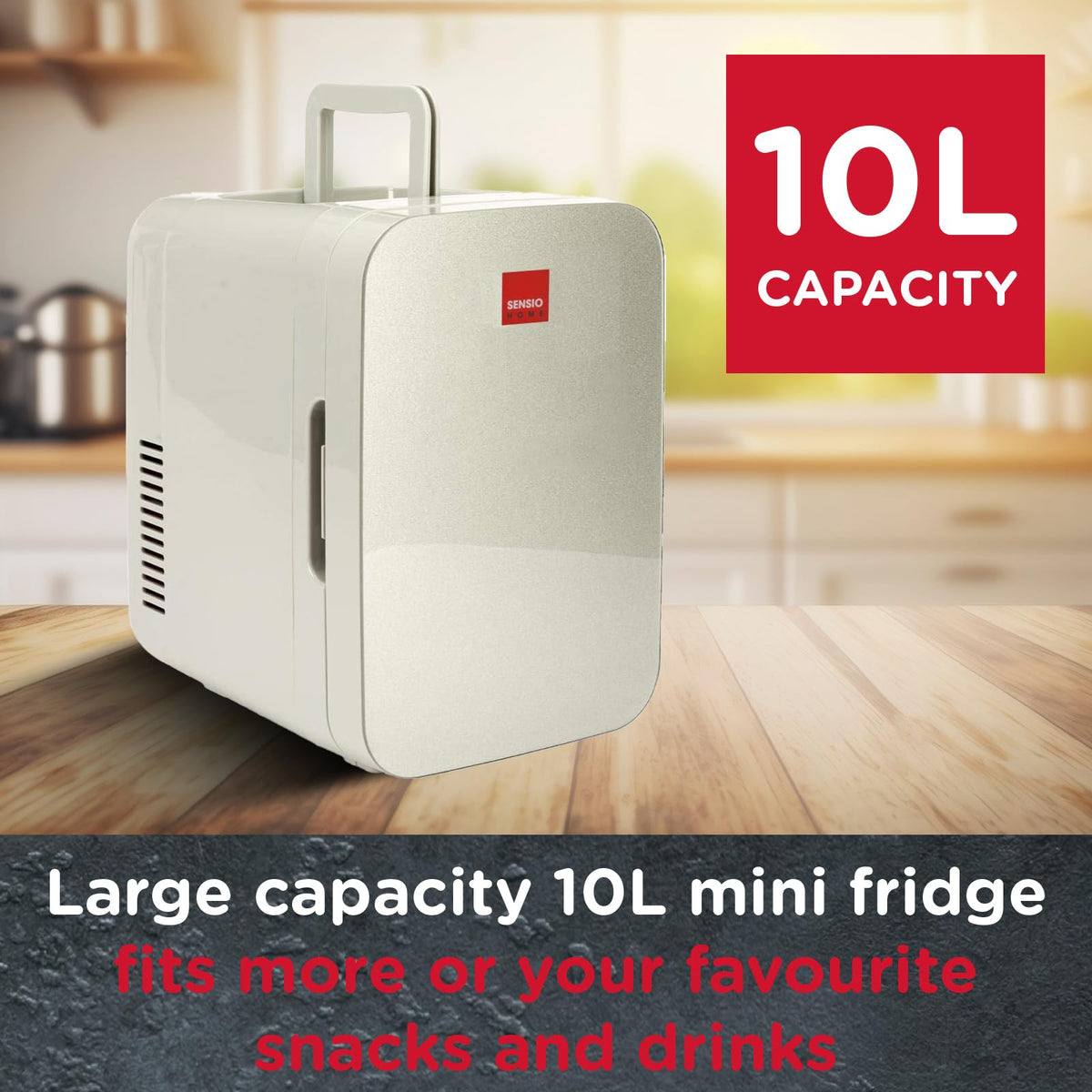SENSIOHOME 10L Mini Fridge Cooler and Warmer for Home