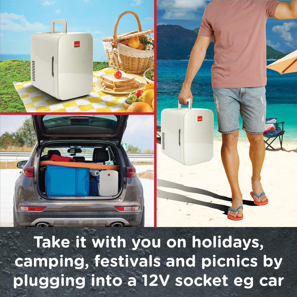 SENSIOHOME 10L Mini Fridge Cooler and Warmer for Home