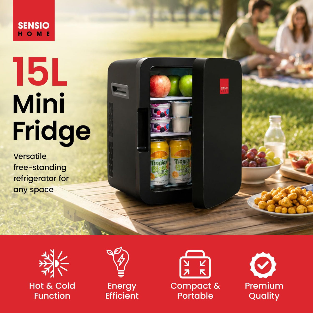 SENSIOHOME 10L Mini Fridge Cooler and Warmer for Home