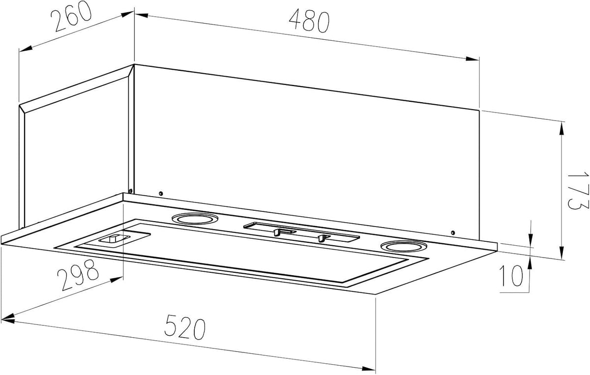 SIA UC52SI 52cm Silver Canopy Cooker Hood Extractor