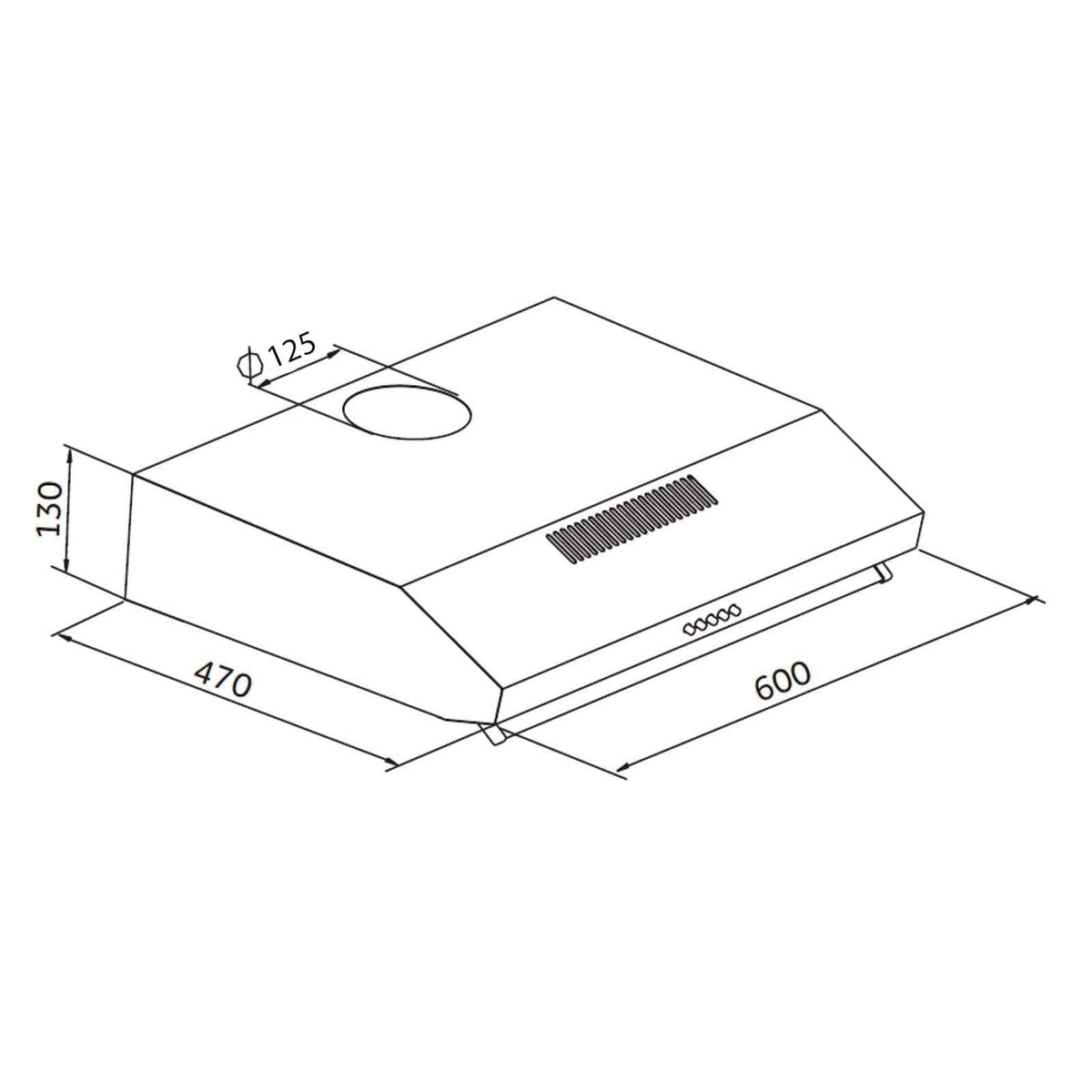 SIA VSR60WH 60cm Visor Cooker Hood Extractor Fan