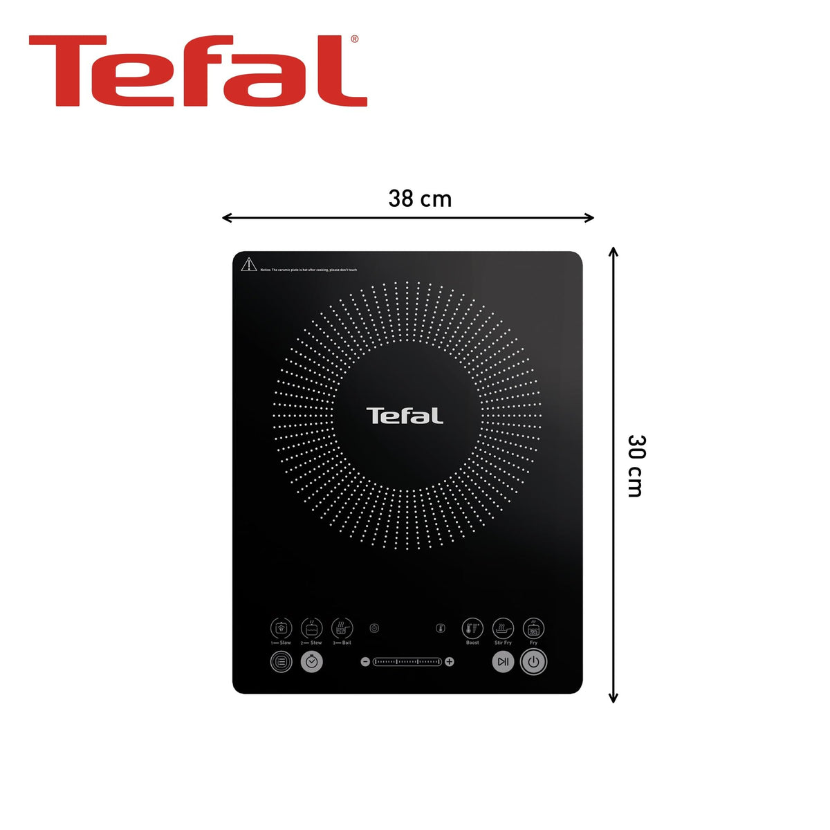 Tefal Slim Portable Induction Hob 2100W Black IH210840