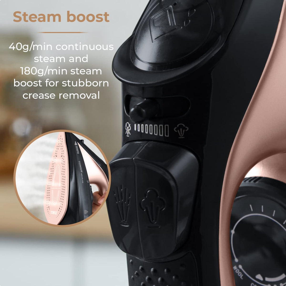 Tower T22008 Cordless Ceramic Steam Iron 2400W