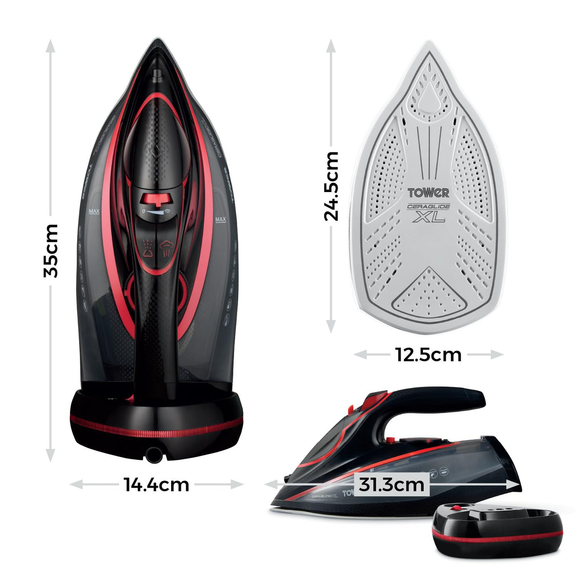Tower T22008 Cordless Ceramic Steam Iron 2400W